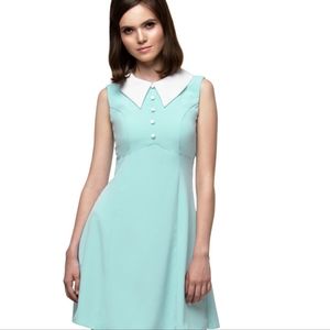 NWT Retro 60s Mod Big Collar Dress (XL/12) in Mint Green